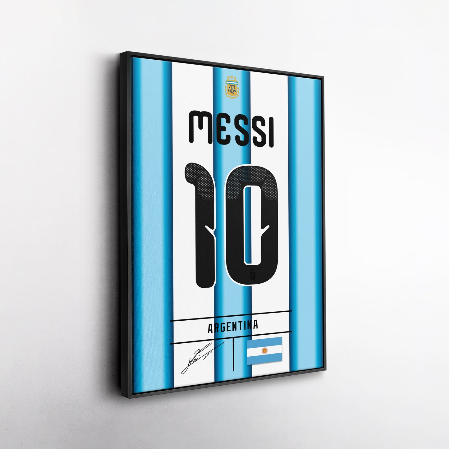 Lionel Messi Argentina Jersey Canvas Wall Art