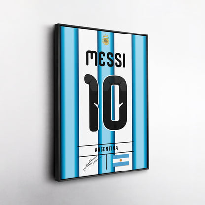 Lionel Messi Argentina Jersey Canvas Wall Art