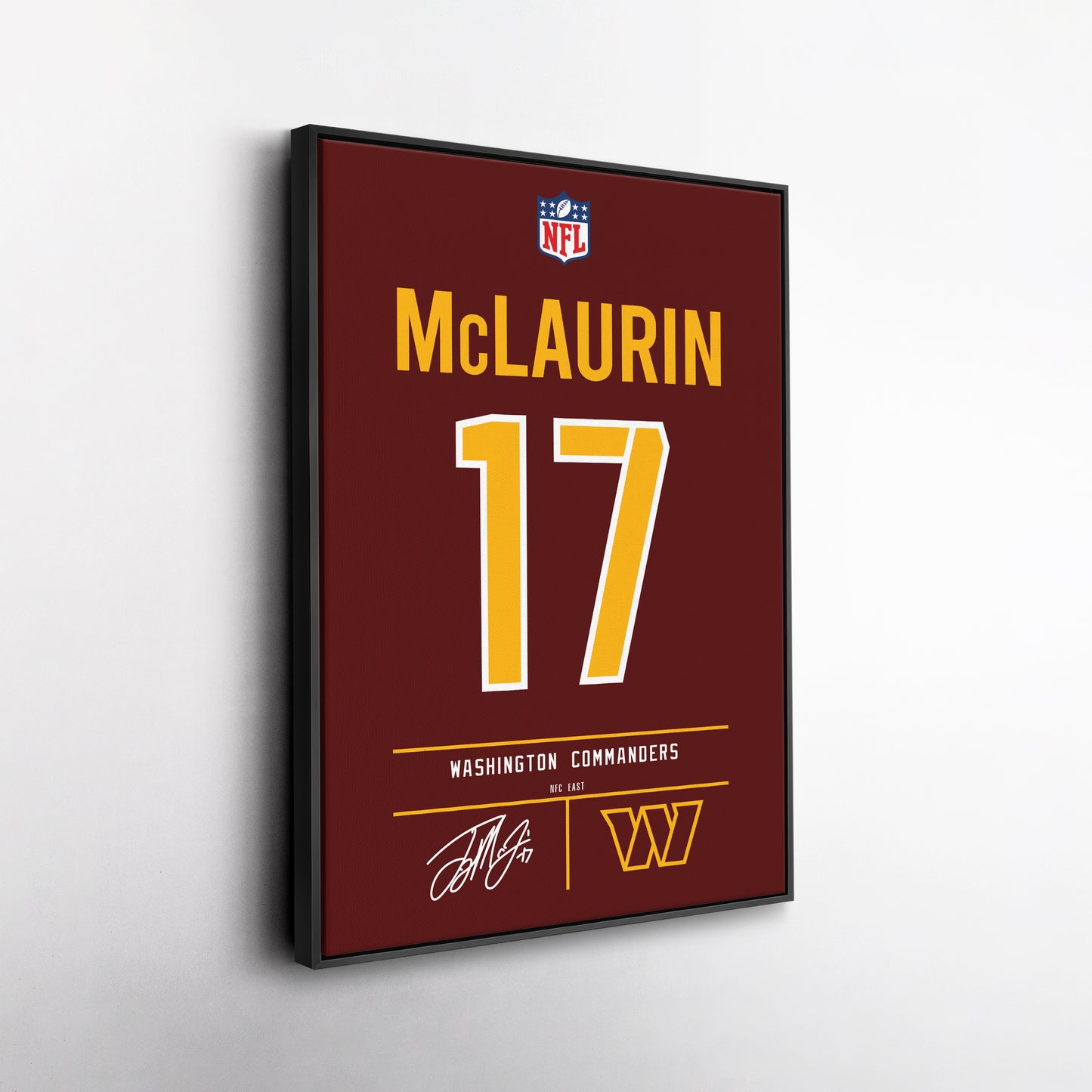 Terry McLaurin Commanders Jersey Canvas Print | Wall Art Decor