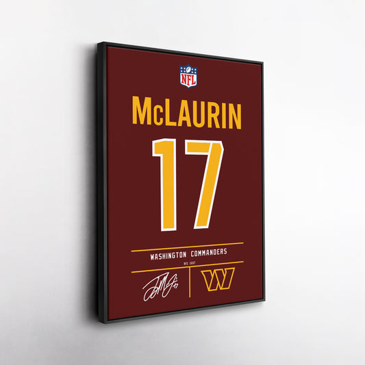 Terry McLaurin Commanders Jersey Canvas Print | Wall Art Decor