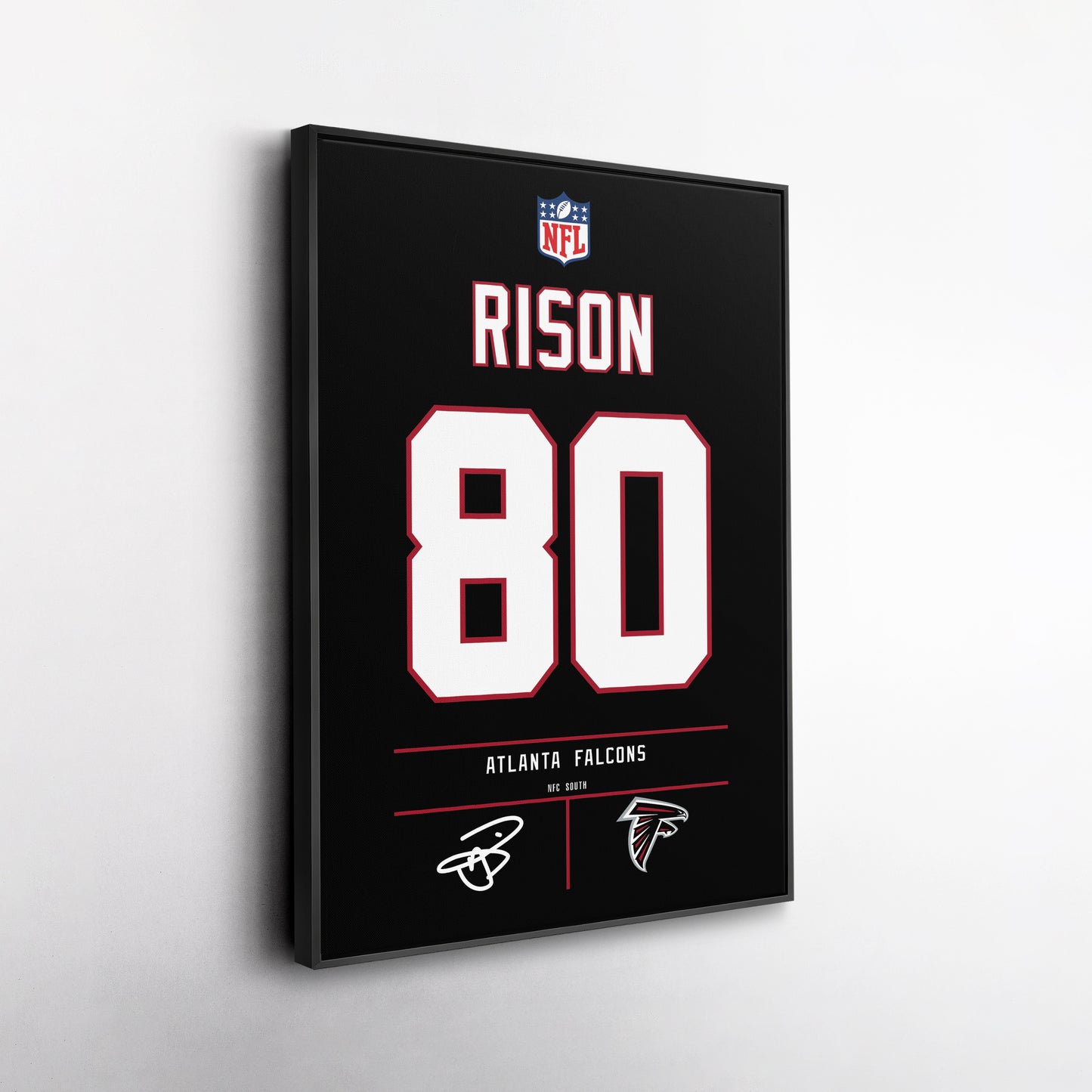 Andre Rison Atlanta Falcons Jersey Canvas Wall Art