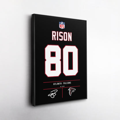 Andre Rison Atlanta Falcons Jersey Canvas Wall Art