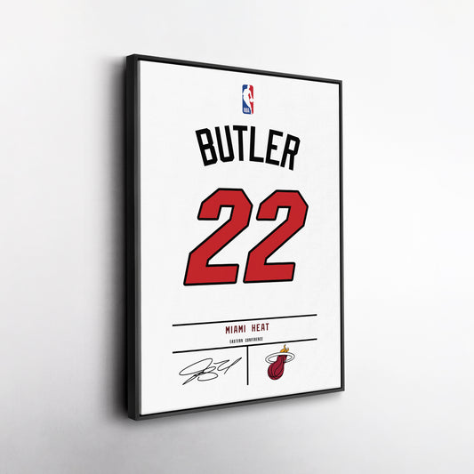 Jimmy Butler Heat Jersey Canvas Print | Wall Art Decor