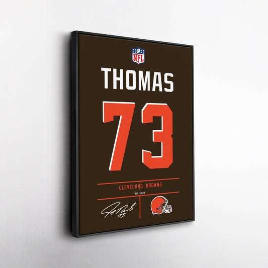 Joe Thomas Browns Jersey Canvas Print | Wall Art Decor
