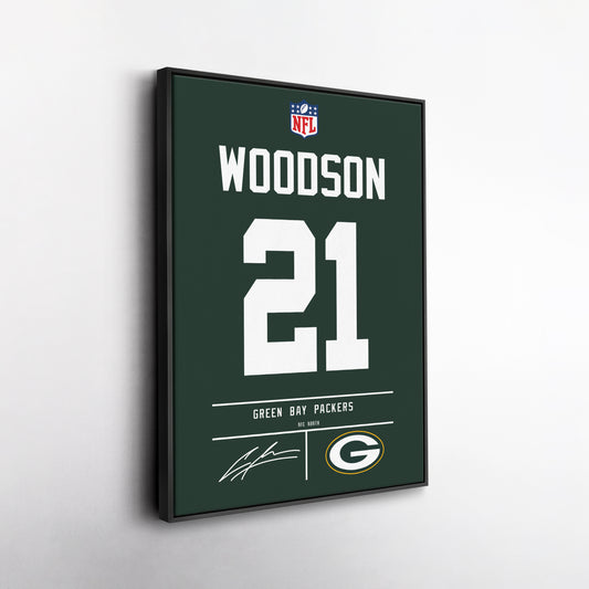 Charles Woodson Packers Jersey Canvas Print | Wall Art Decor