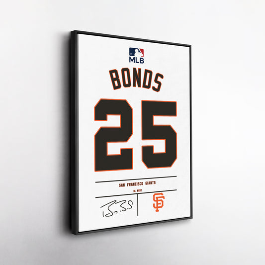 Barry Bonds Giants Jersey Canvas Print | Wall Art Decor