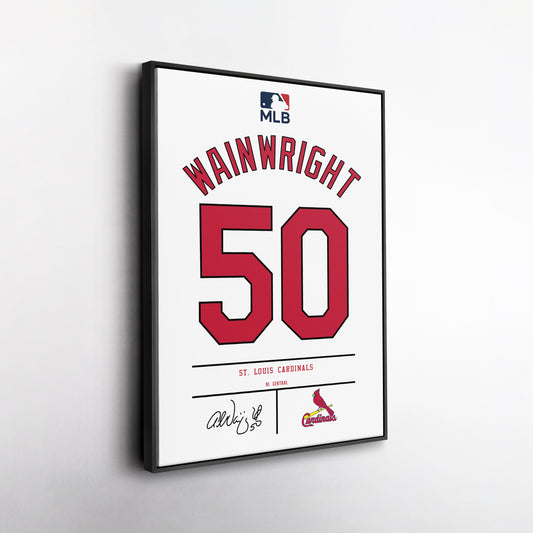 Adam Wainwright St. Louis Cardinals Jersey Canvas Wall Art