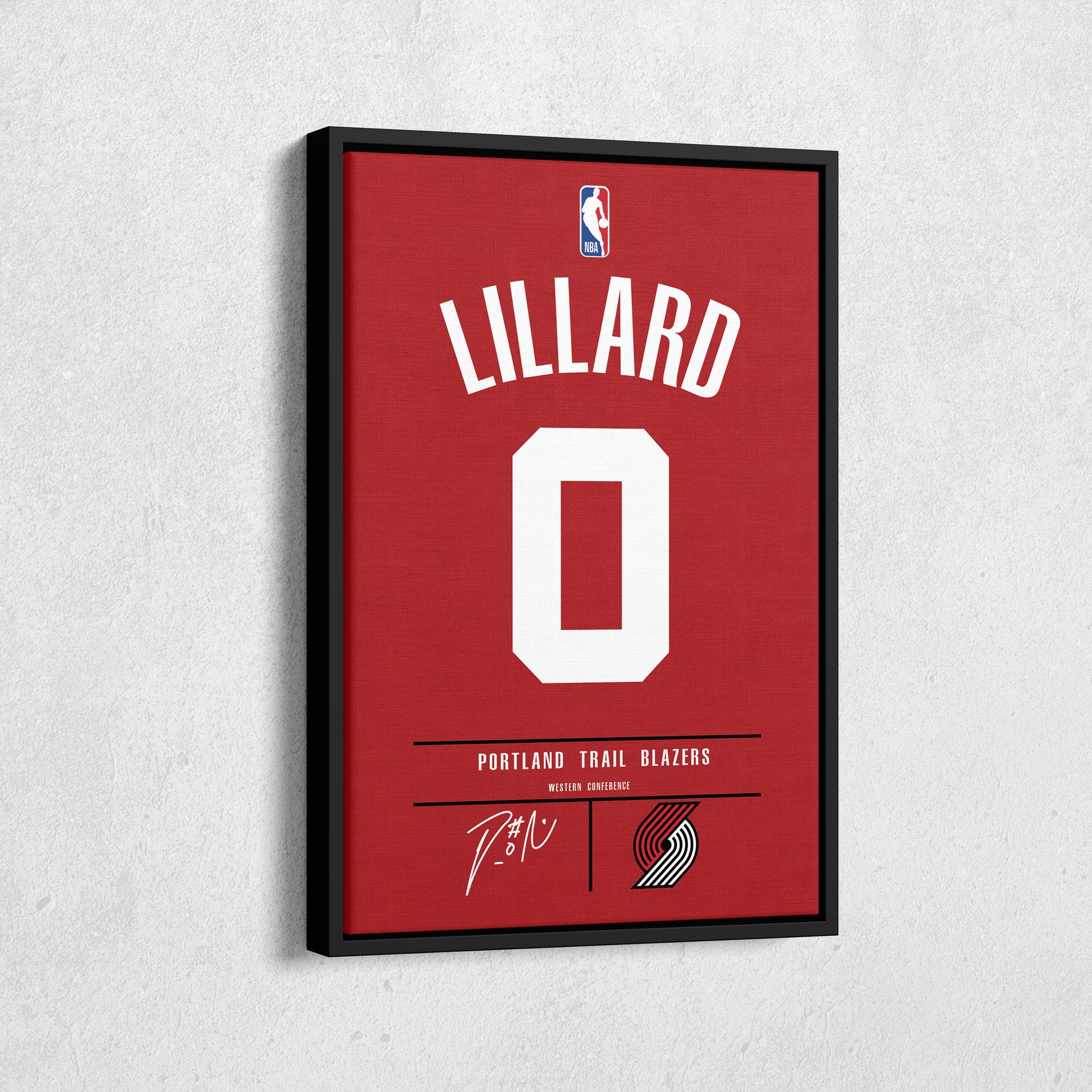 Damian Lillard Blazers Jersey Canvas Print | Wall Art Decor