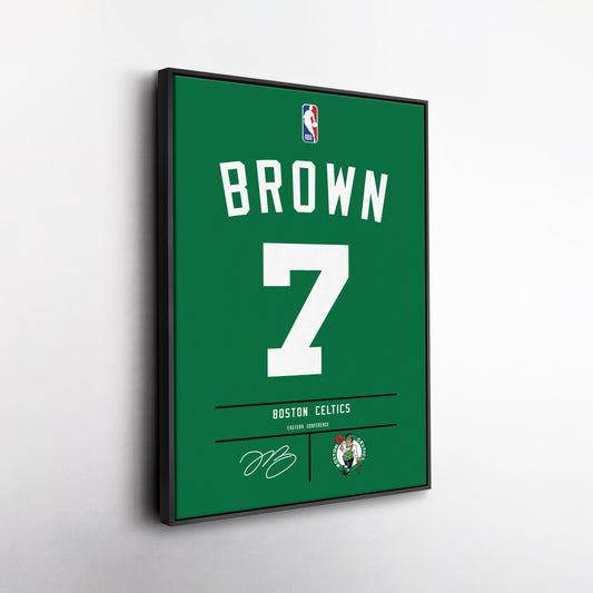 Jaylen Brown Celtics Jersey Canvas Print | Wall Art Decor