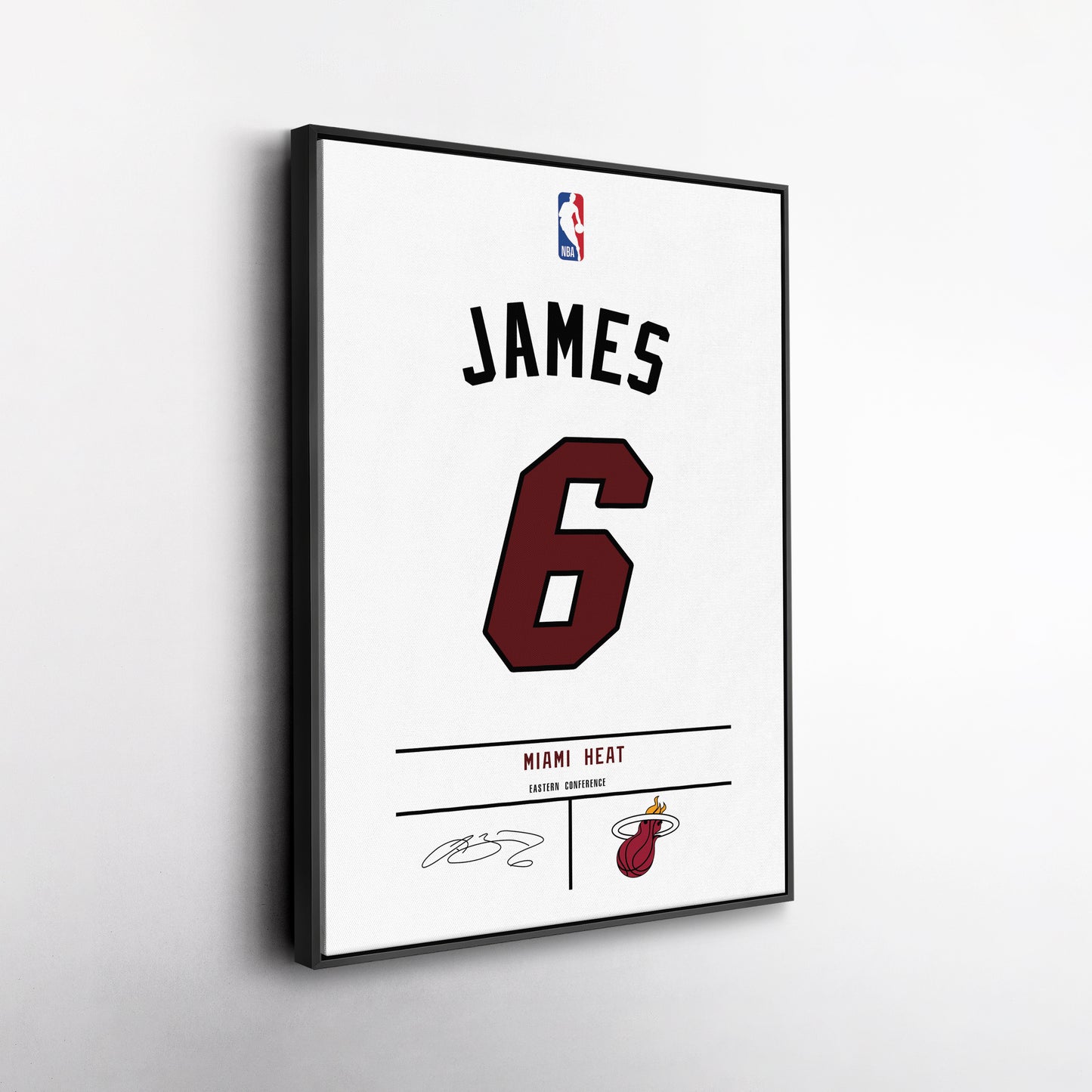 Lebron James Heat Jersey Canvas Print | Wall Art Decor