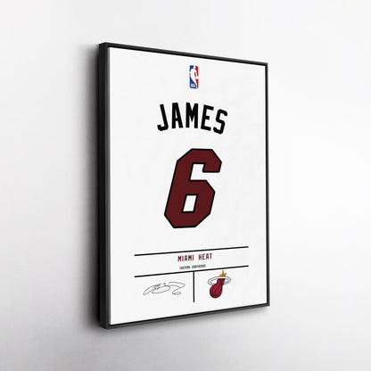 Lebron James Heat Jersey Canvas Print | Wall Art Decor
