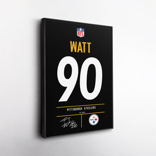 T.J. Watt Pittsburgh Steelers Jersey Canvas Wall Art
