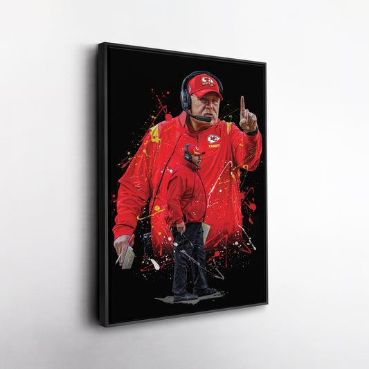 Andy Reid Chiefs Canvas Print | Kansas City Football Coach Wall Art