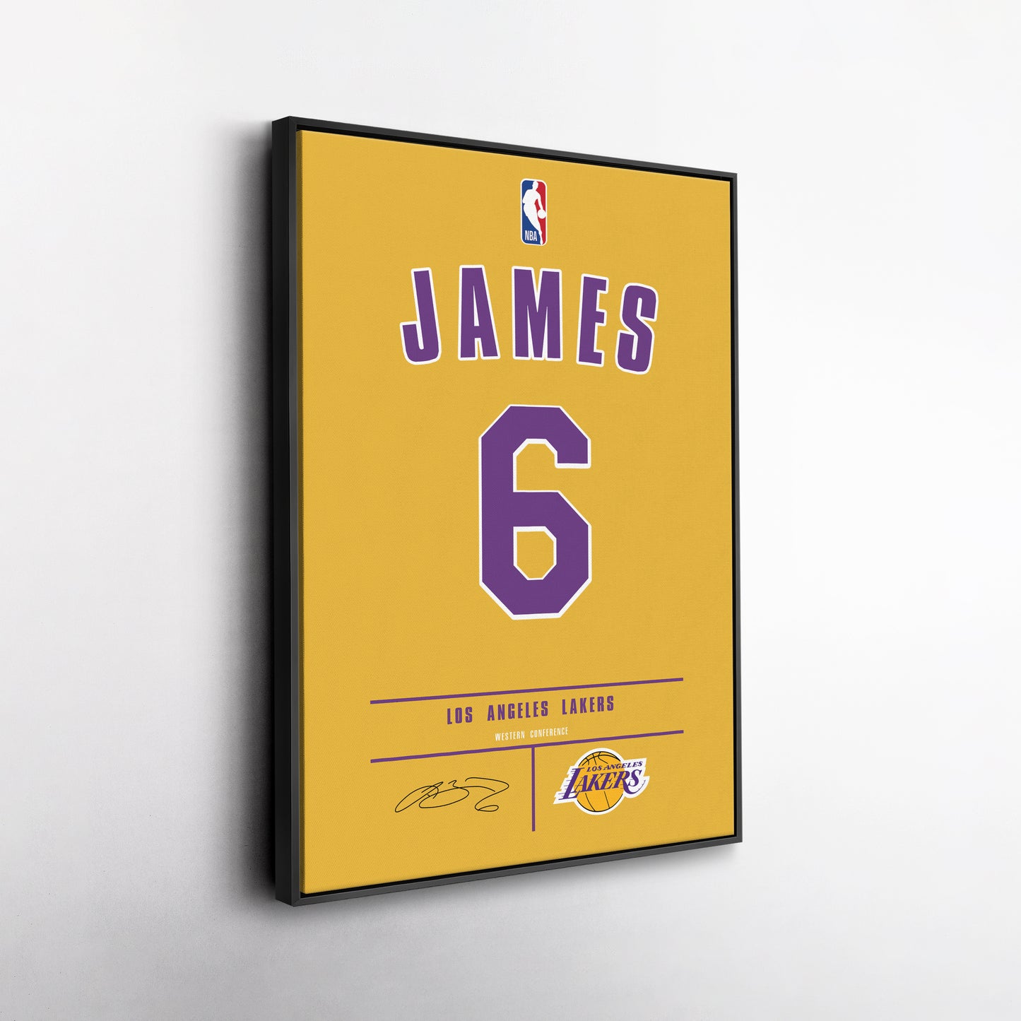 Lebron James Lakers #6 Jersey Canvas Print | Wall Art Decor