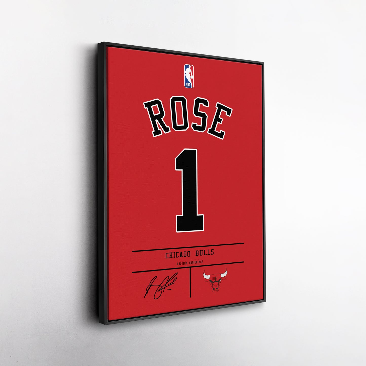 Derrick Rose Chicago Bulls Jersey Canvas Wall Art