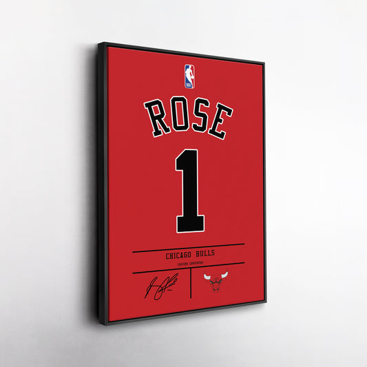 Derrick Rose Chicago Bulls Jersey Canvas Wall Art