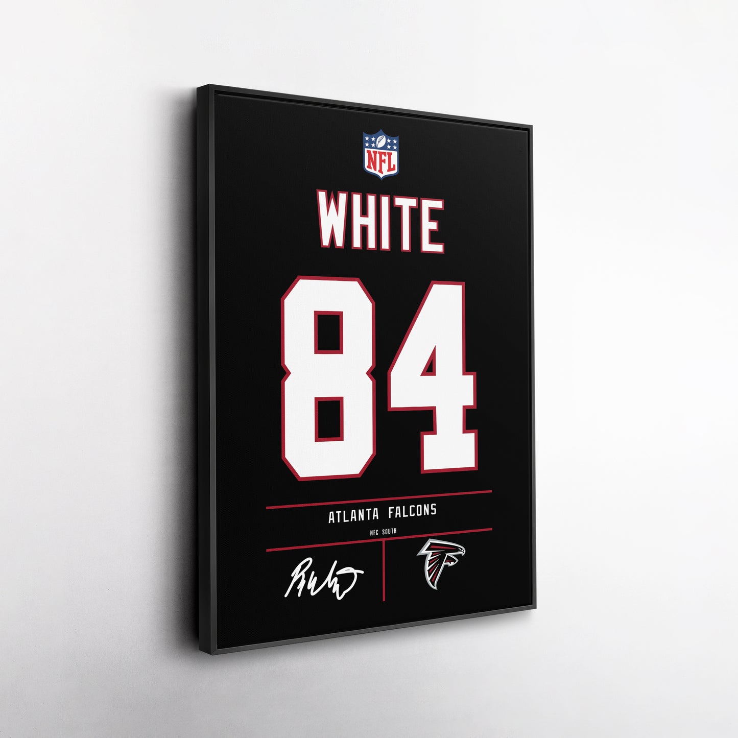 Roddy White Atlanta Falcons Jersey Canvas Wall Art