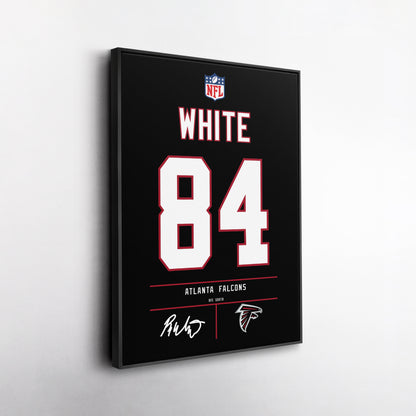 Roddy White Atlanta Falcons Jersey Canvas Wall Art