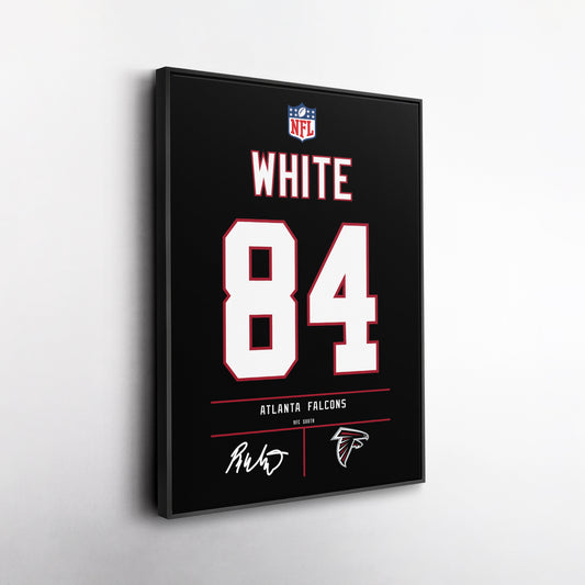 Roddy White Atlanta Falcons Jersey Canvas Wall Art
