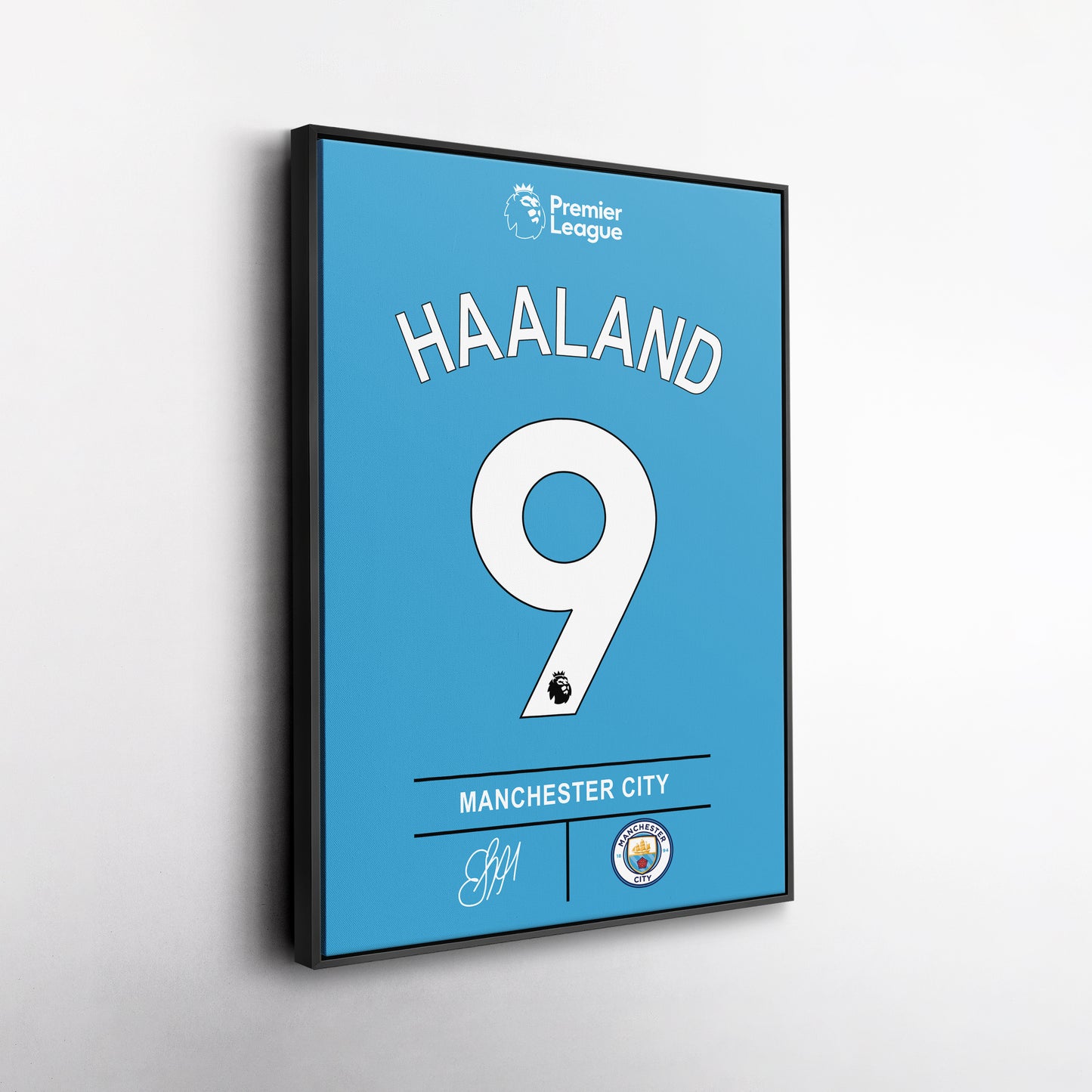 Erling Haaland Manchester City Jersey Canvas Wall Art