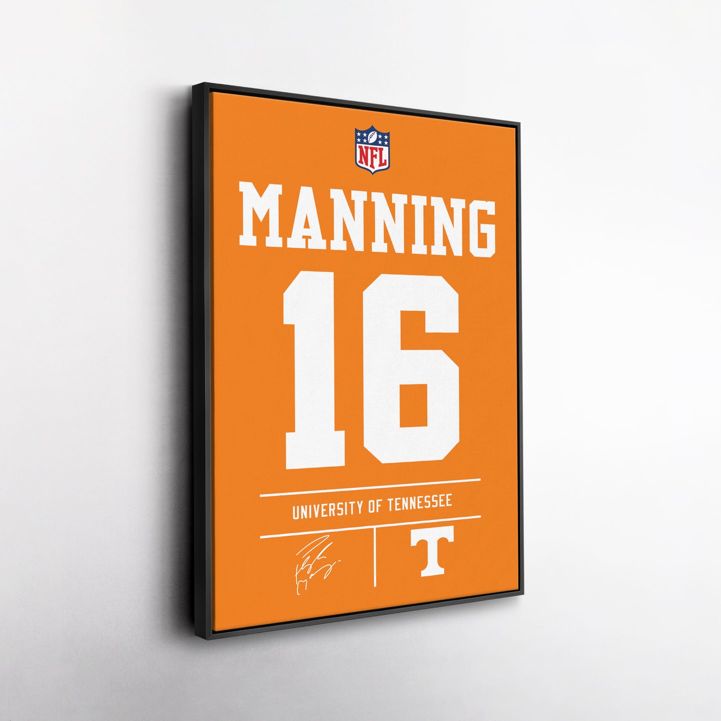 Peyton Manning University of Tennessee Jersey Canvas Wall Art