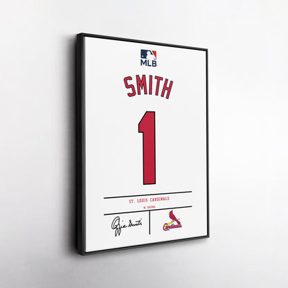 Ozzie Smith St. Louis Cardinals Jersey Canvas Wall Art
