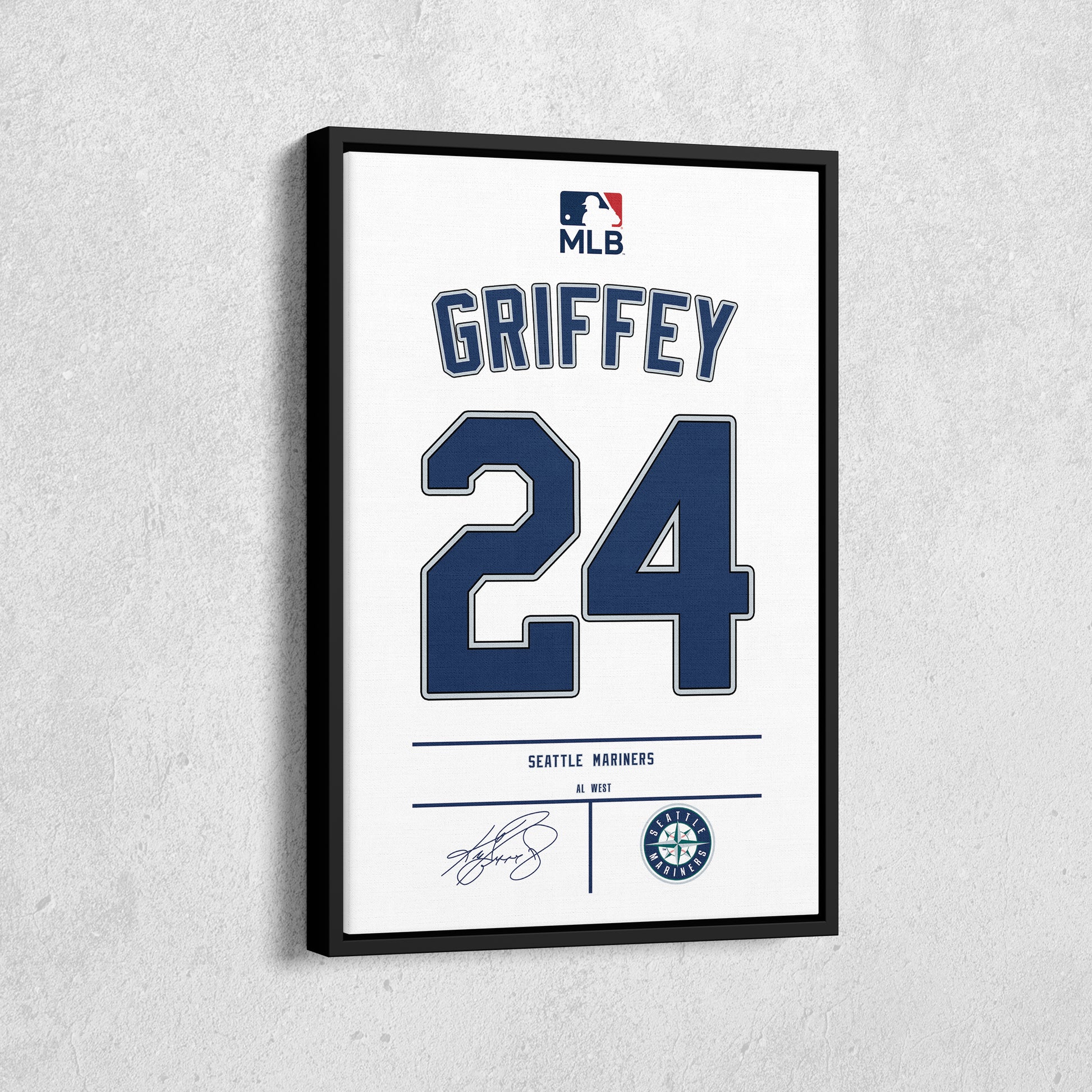 Ken Griffey Jr. Mariners Jersey Canvas Print | Wall Art Decor