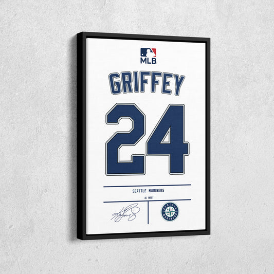 Ken Griffey Jr. Mariners Jersey Canvas Print | Wall Art Decor