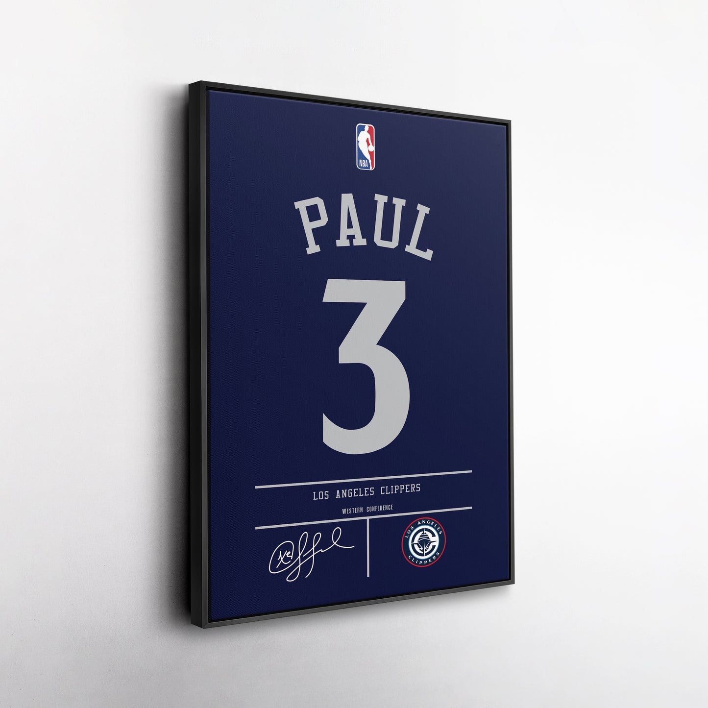 Chris Paul  Los Angeles Clippers Jersey Canvas Wall Art