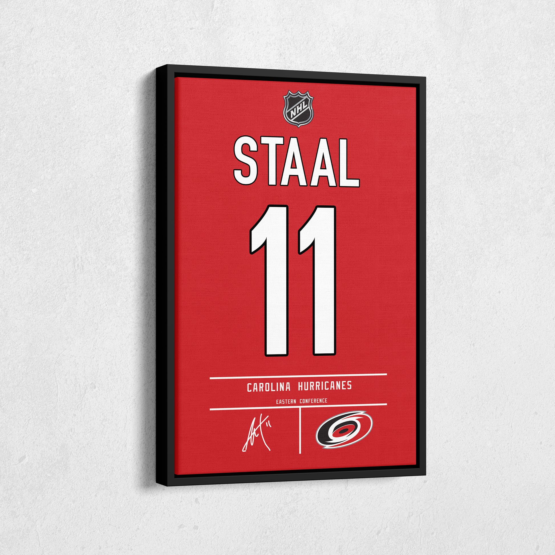 Jordan Staal Hurricanes Jersey Canvas Print | Wall Art Decor