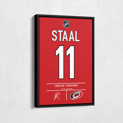 Jordan Staal Hurricanes Jersey Canvas Print | Wall Art Decor