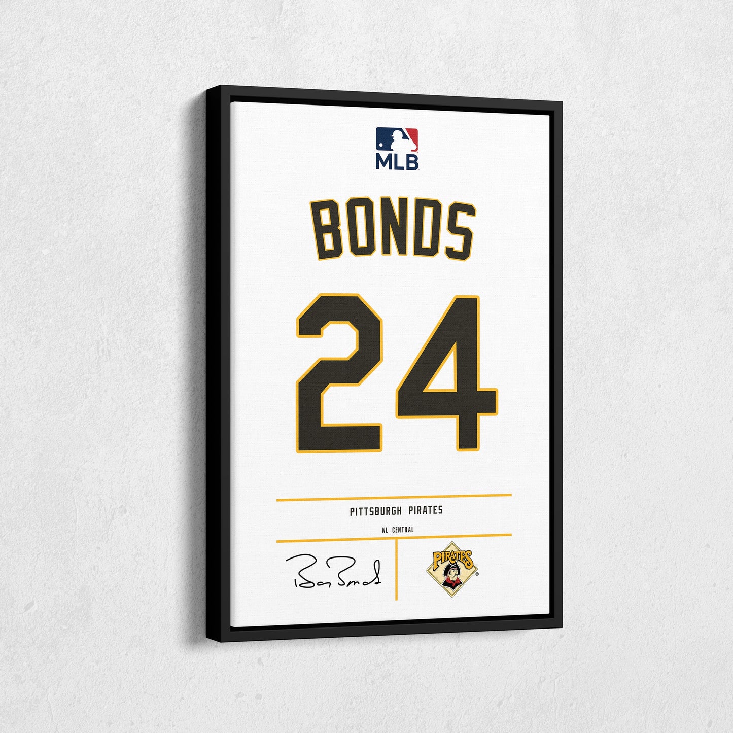 Barry Bonds Pirates Jersey Canvas Print | Wall Art Decor