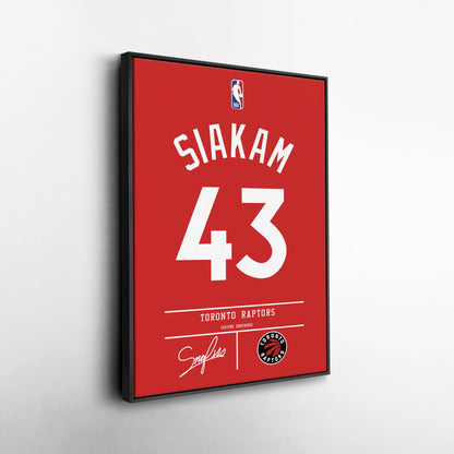 Pascal Siakam Raptors Jersey Canvas Print | Wall Art Decor