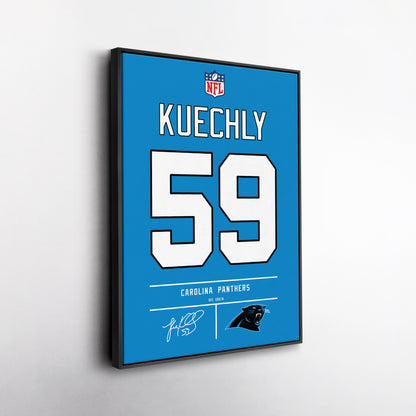 Luke Kuechly Panthers Jersey Canvas Print | Wall Art Decor