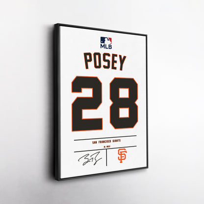 Buster Posey Giants Jersey Canvas Print | Wall Art Decor