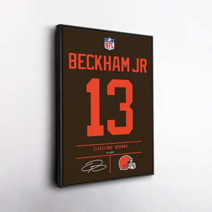 Odell Beckham Jr. Browns Jersey Canvas Print | Wall Art Decor