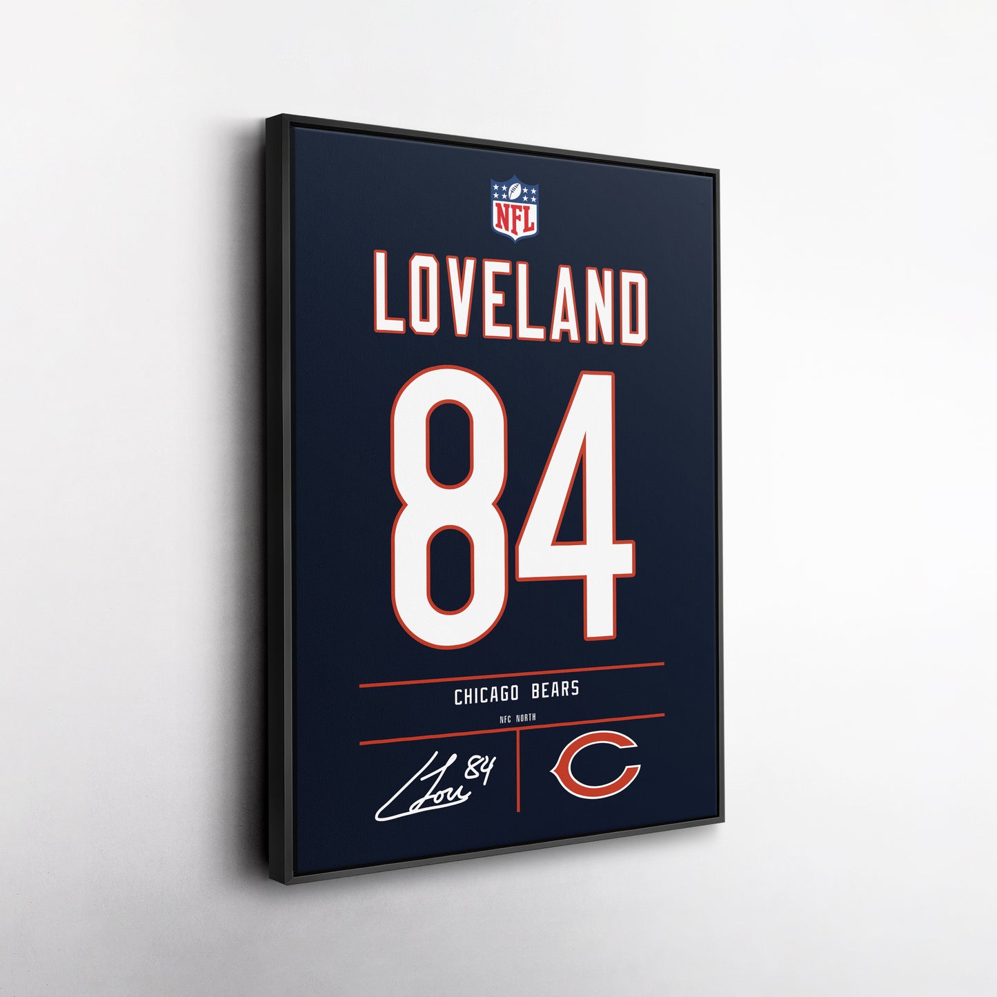 Colston Loveland Chicago Bears Jersey Canvas Wall Art