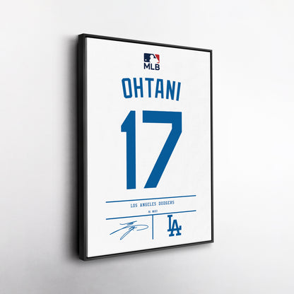 Shohei Ohtani Dodgers Jersey Canvas Print | Wall Art Decor