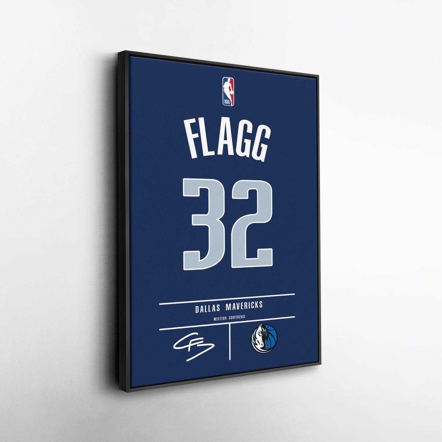 Cooper Flagg Dallas Mavericks Jersey Canvas Wall Art