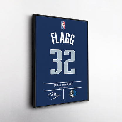 Cooper Flagg Dallas Mavericks Jersey Canvas Wall Art