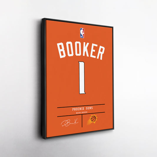 Devin Booker Suns Jersey Canvas Print | Wall Art Decor