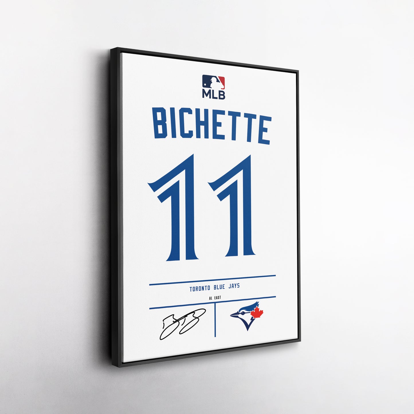 Bo Bichette Blue Jays Jersey Canvas Print | Wall Art Decor