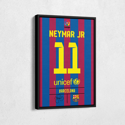 Neymar Jr. Barcelona Jersey Canvas Print | Wall Art Decor