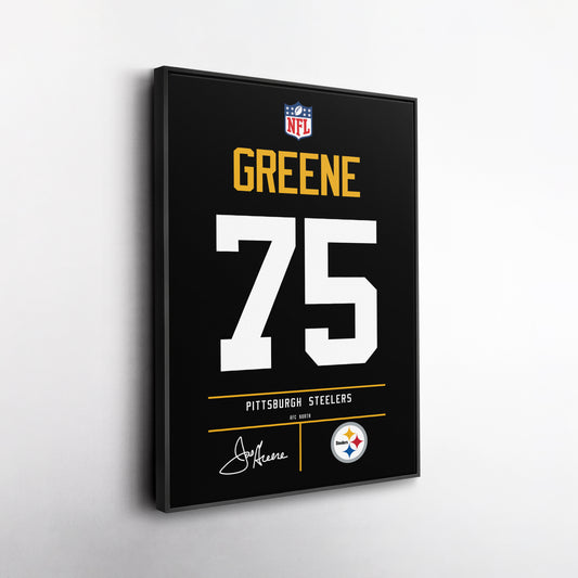 Joe Greene Pittsburgh Steelers Jersey Canvas Wall Art