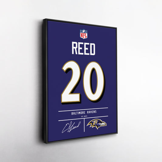 Ed Reed Ravens Jersey Canvas Print | Wall Art Decor