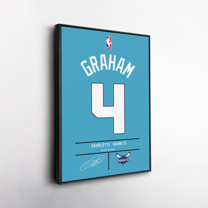 Devonte' Graham Hornets Jersey Canvas Print | Wall Art Decor