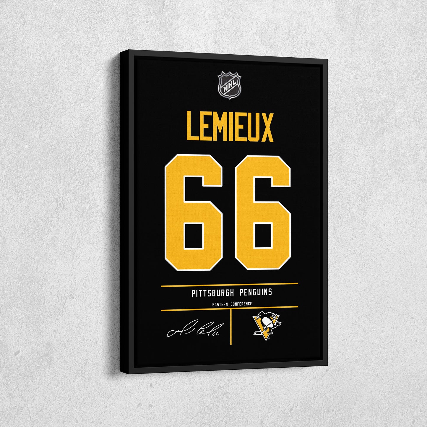 Mario Lemieux Penguins Jersey Canvas Print | Wall Art Decor