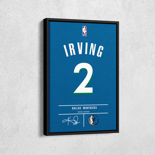 Kyrie Irving Mavericks Jersey Canvas Print | Wall Art Decor