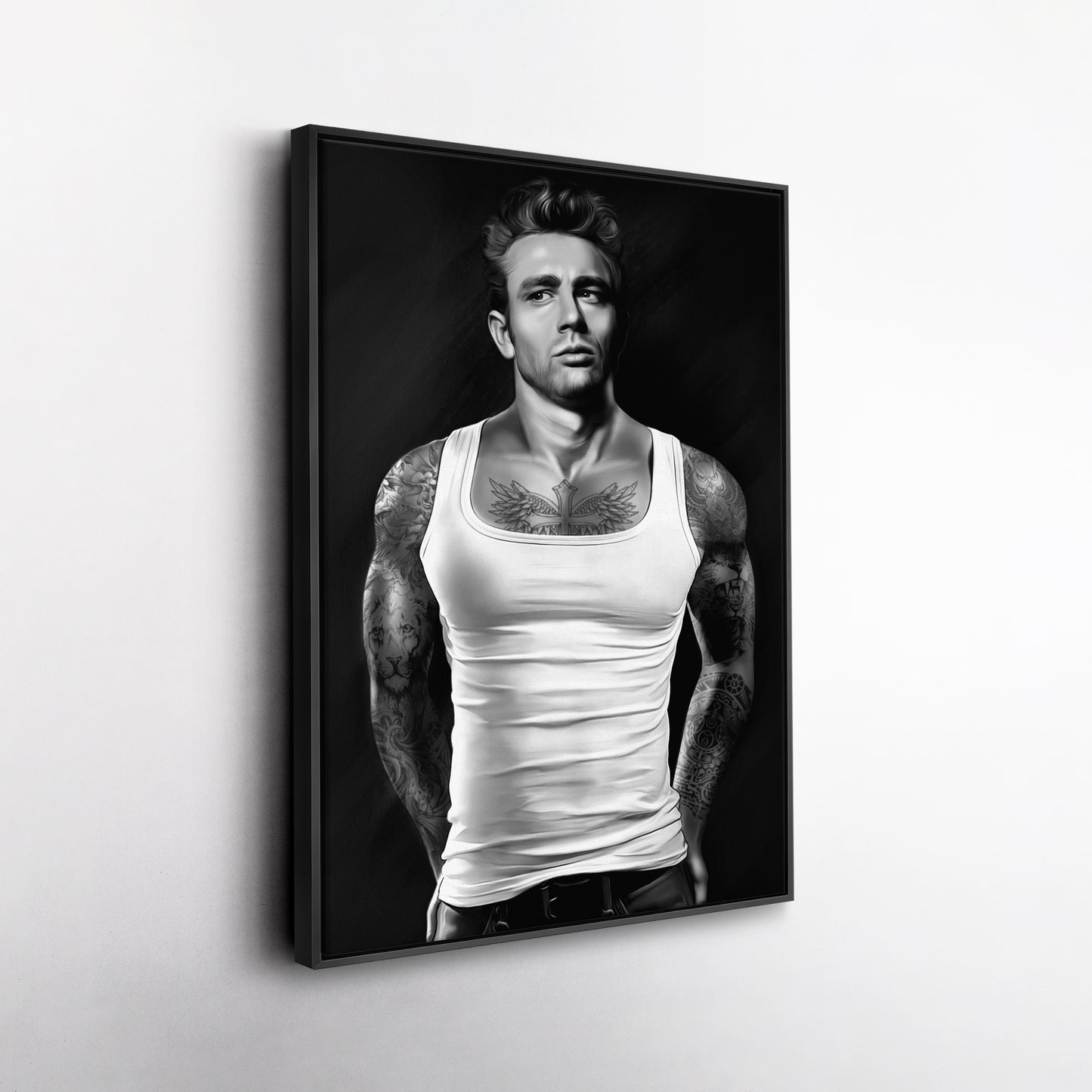 James Dean Tattoo Canvas Print | Rebel Icon Wall Art