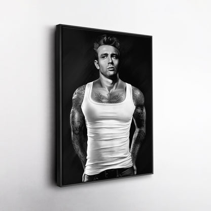 James Dean Tattoo Canvas Print | Rebel Icon Wall Art
